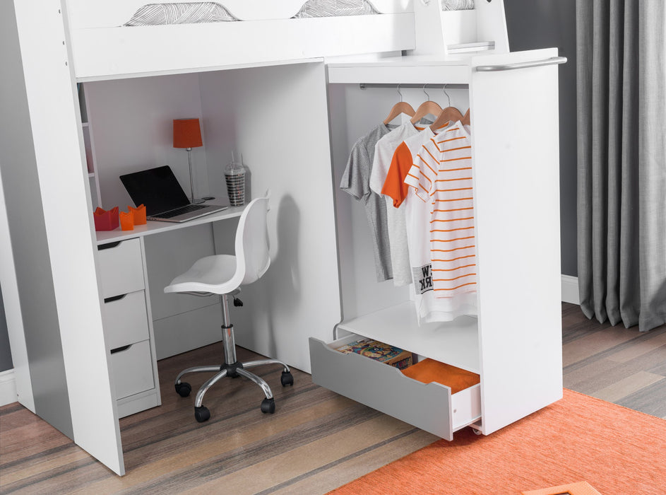 Pegasus Highsleeper White / Silver