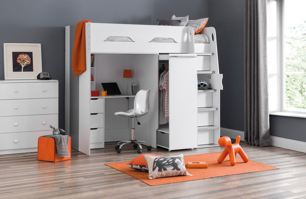 Pegasus Highsleeper White / Silver