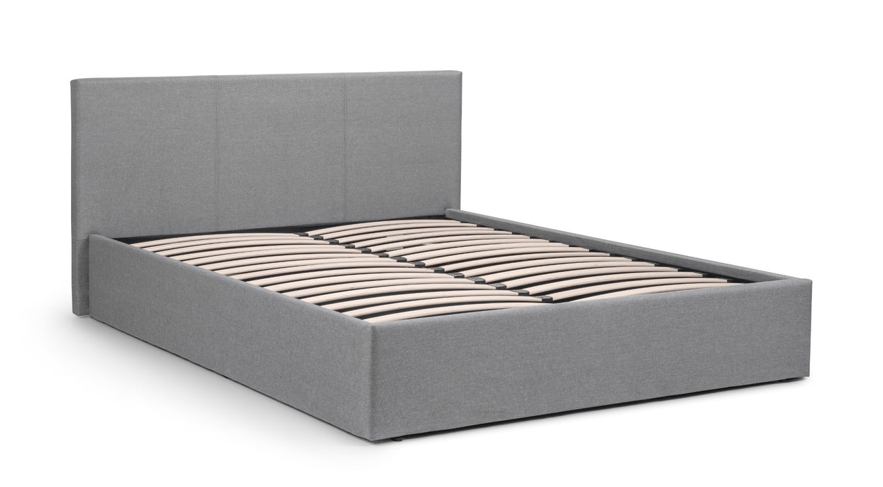 Rialto Ottoman Storage 135cm Double Bed - Light Grey