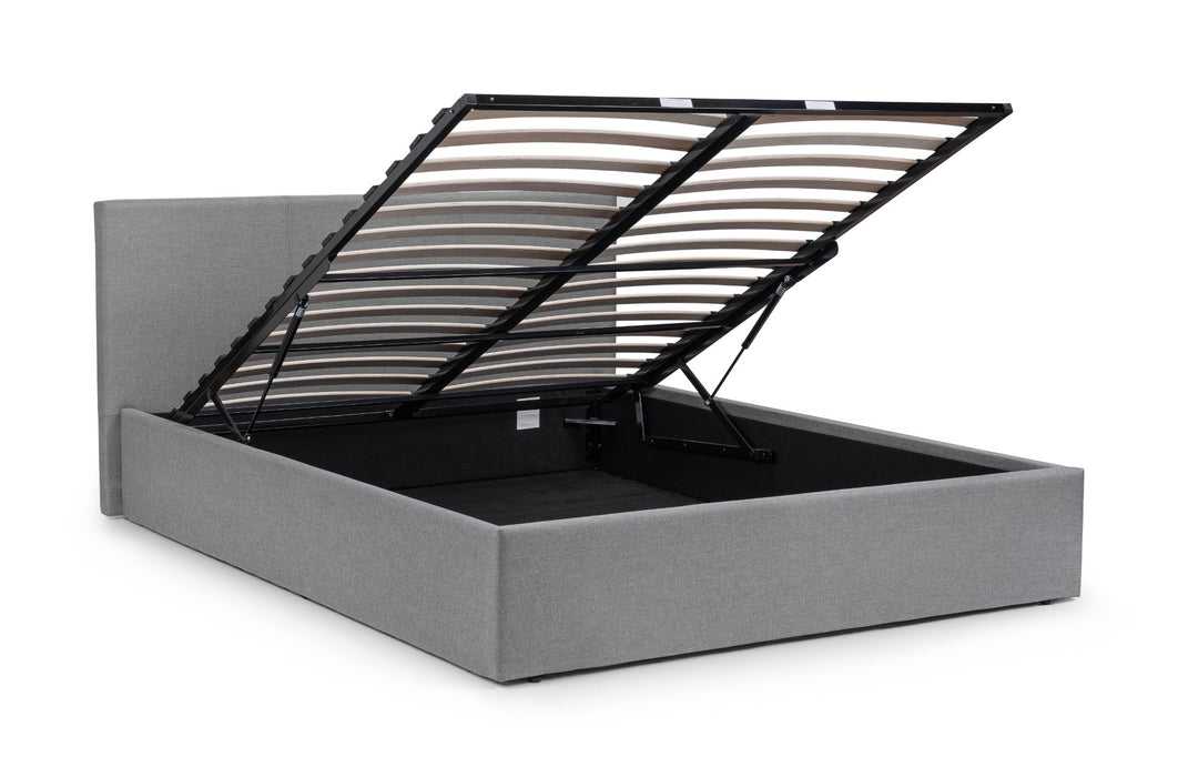 Rialto Ottoman Storage 135cm Double Bed - Light Grey