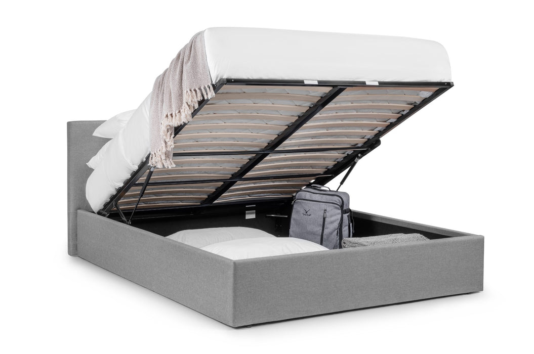 Rialto Ottoman Storage 150cm King Bed - Light Grey