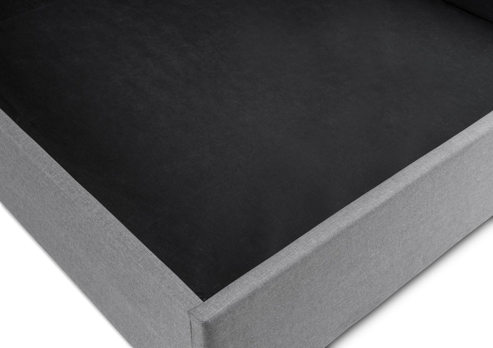 Rialto Ottoman Storage 150cm King Bed - Light Grey