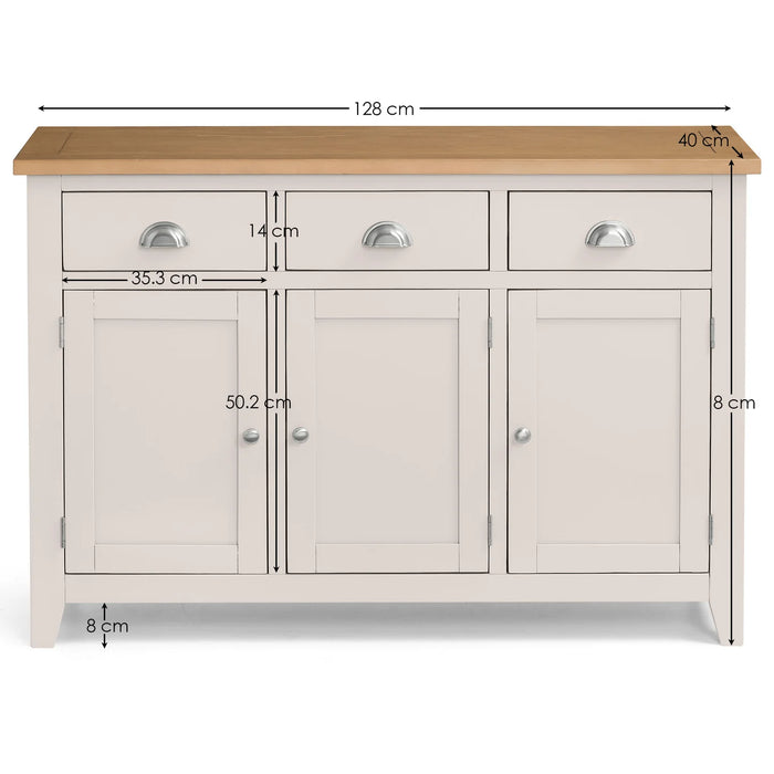Richmond Sideboard - Elephant Grey/Pale Oak