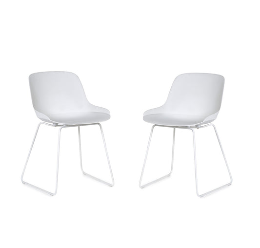 Set Of 2 Rocco Chairs - White