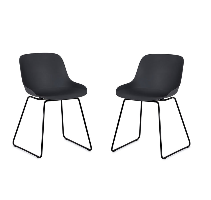 Set Of 2 Rocco Chairs - Dark Grey