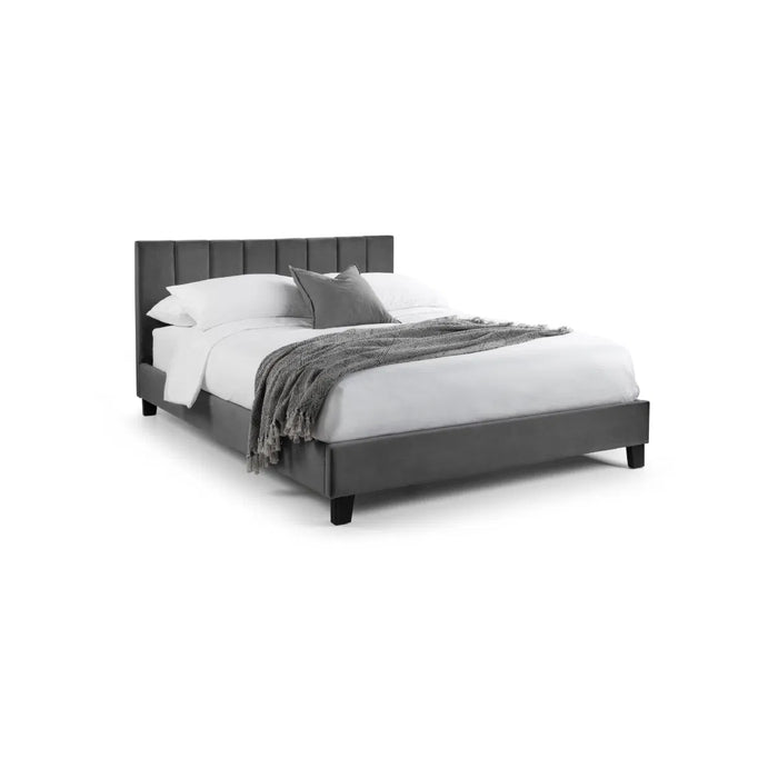 Rosa Velvet 120cm Bed in a Box - Grey