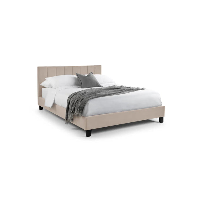 Rosa Velvet 150cm Bed In A Box - Cream