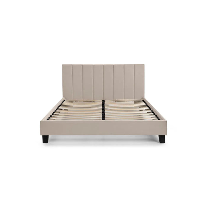 Rosa Velvet 150cm Bed In A Box - Cream