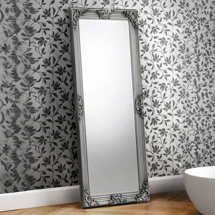 Rococo Pewter Lean-To Dress Mirror