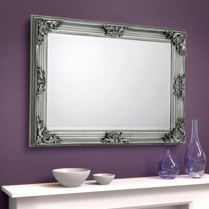 Rococo Pewter Wall Mirror