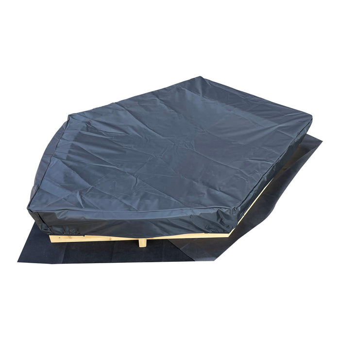 Kids Boat Sandpit with Seating and Cover