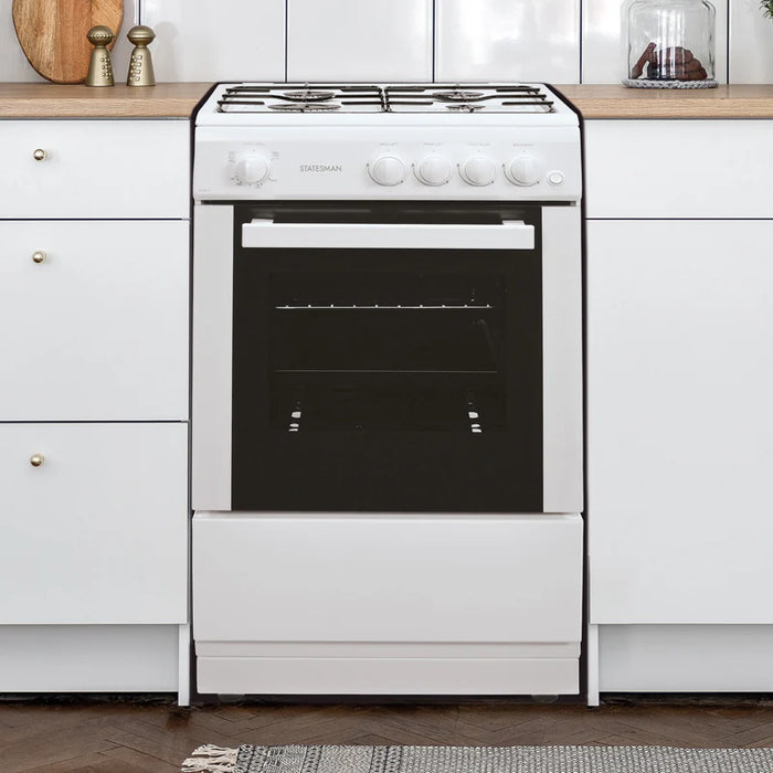 STUDIO2 - 50cm Single Cavity Gas Cooker  - White