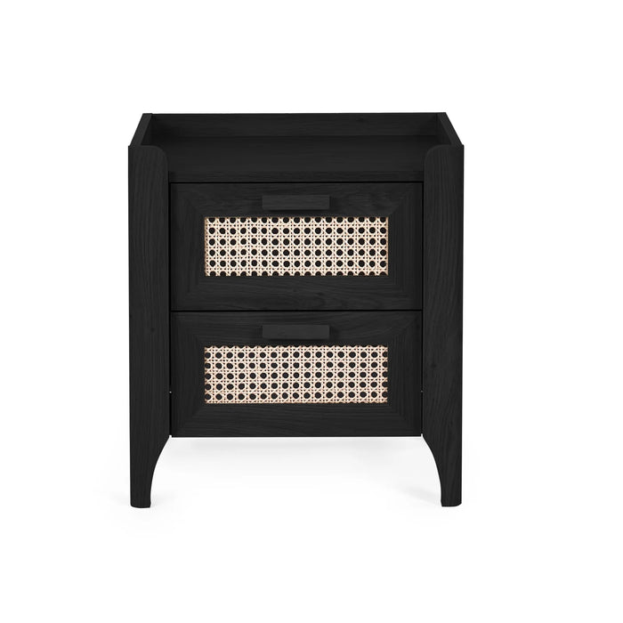 Sydney 2 Drawer Bedside - Black Ash