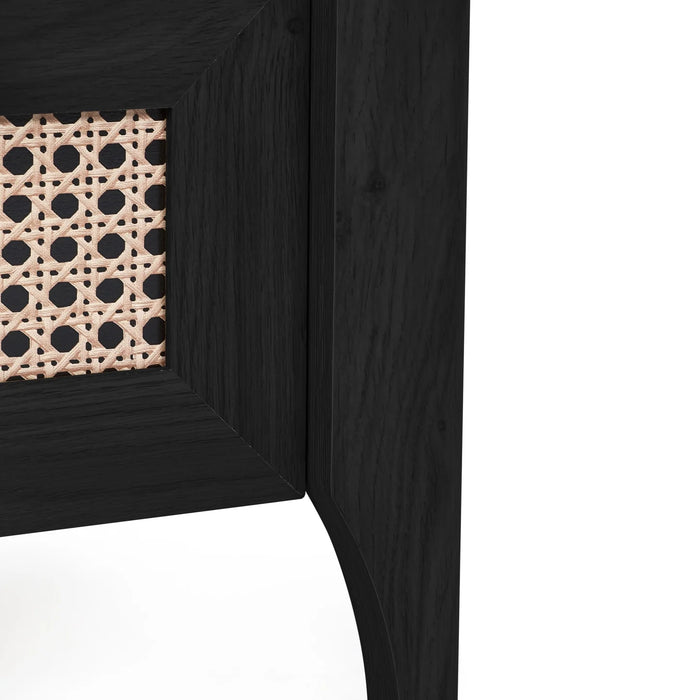 Sydney 2 Drawer Bedside - Black Ash