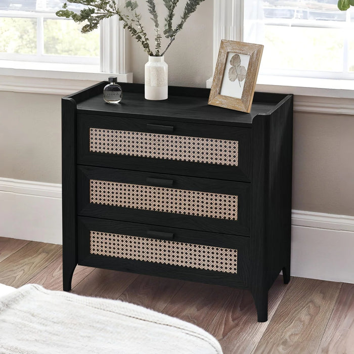 Sydney 3 Drawer Chest - Black Ash