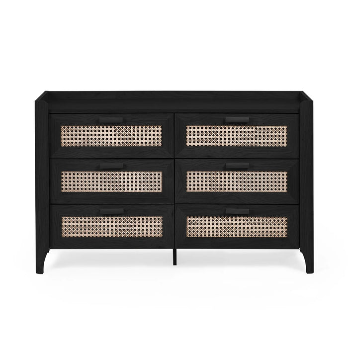 Sydney 6 Drawer Wide Chest - Black Ash