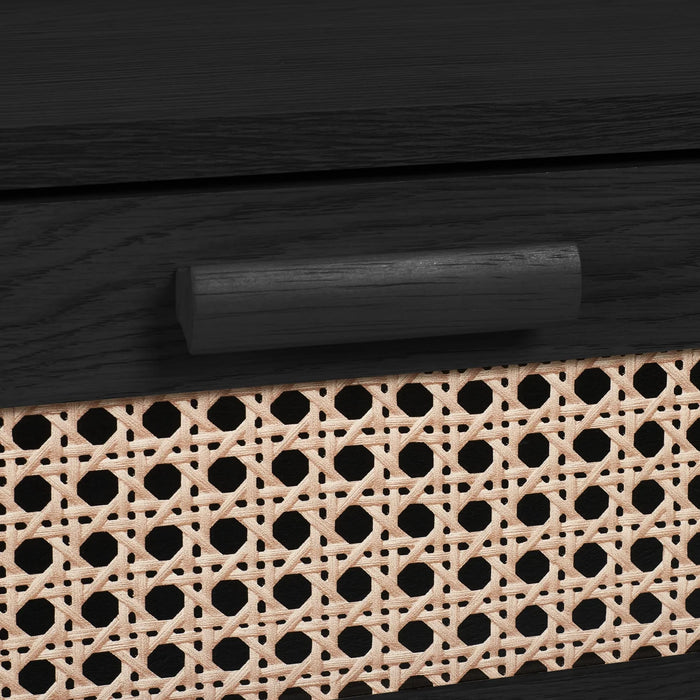 Sydney 6 Drawer Wide Chest - Black Ash