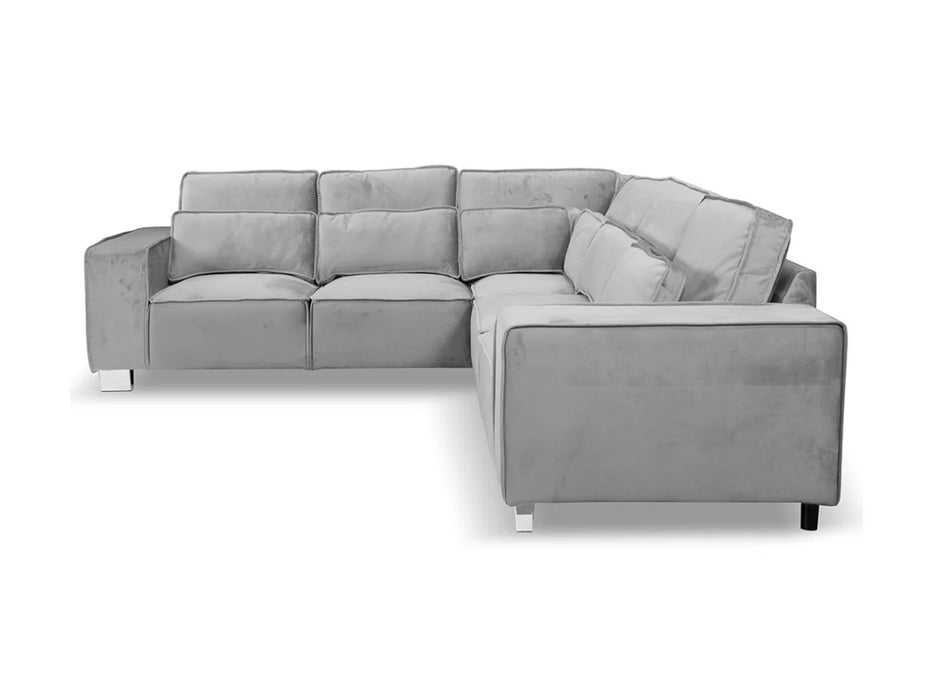 Riviera 5 Seater Corner Sofa - Silver