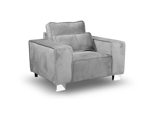 Riviera Luxury Large Armchair - Silver