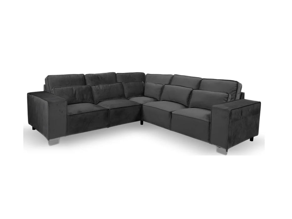 Riviera 5 Seater Corner Sofa - Black