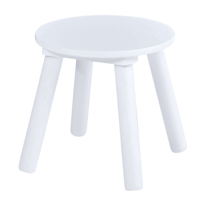 Kids White Wooden Dressing Table and Stool Set