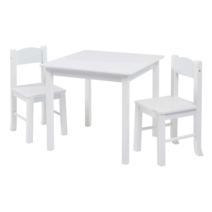 White Wooden Table and Chair Set