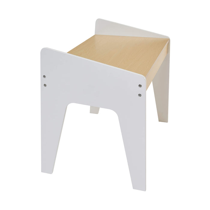 Kids White and Pine Play Table and Chair Set