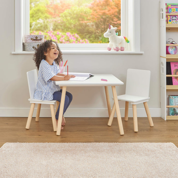 Kids Pinewood Table and Two Chairs Set
