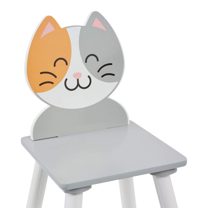 Kids Cat and Dog Table and Two Chairs Set