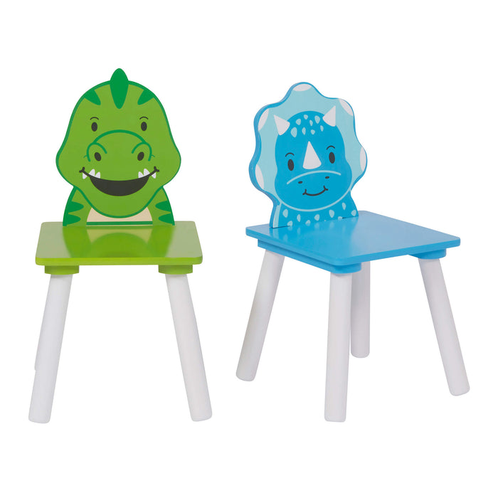 Kids Dinosaur Table and Two Chairs Set