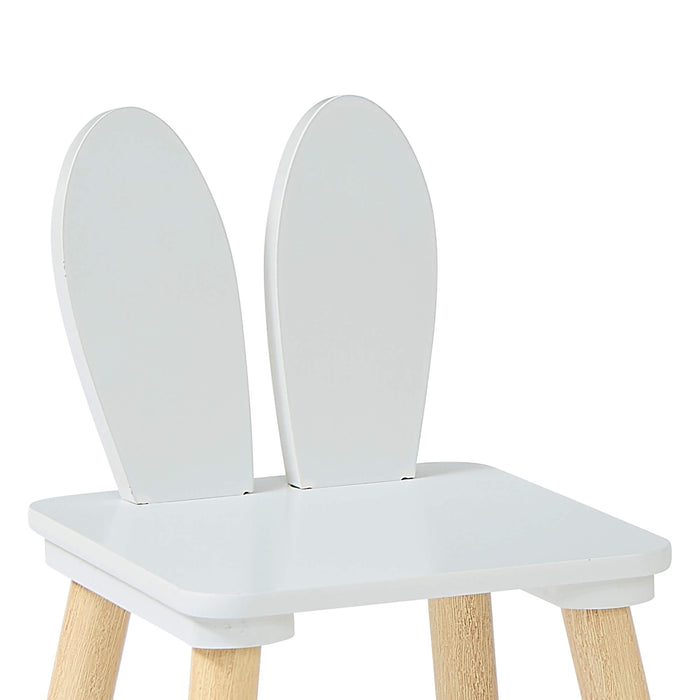 Kids Bunny Wooden Table and Two Chairs