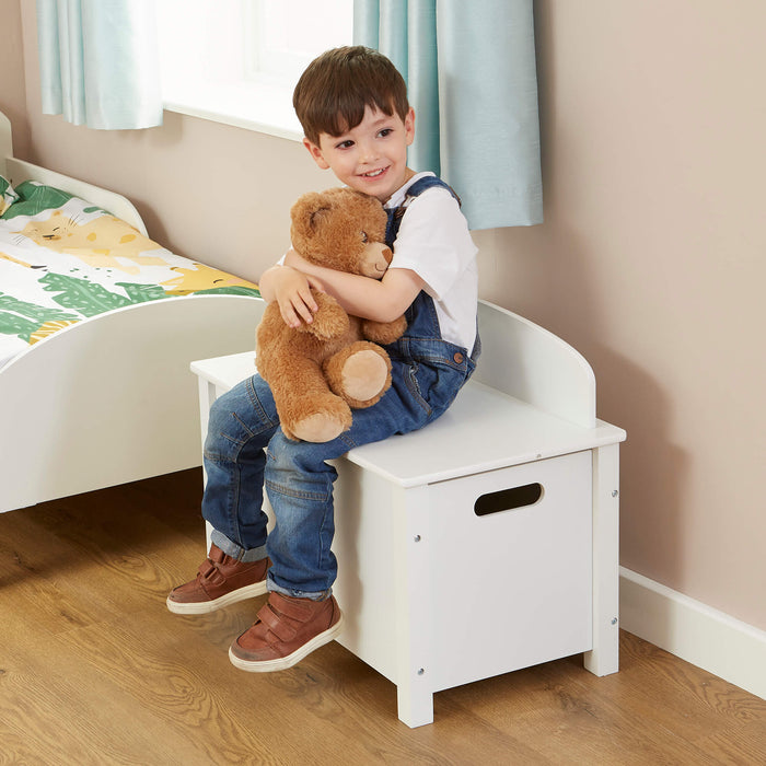 Kids Classic White Toy Box
