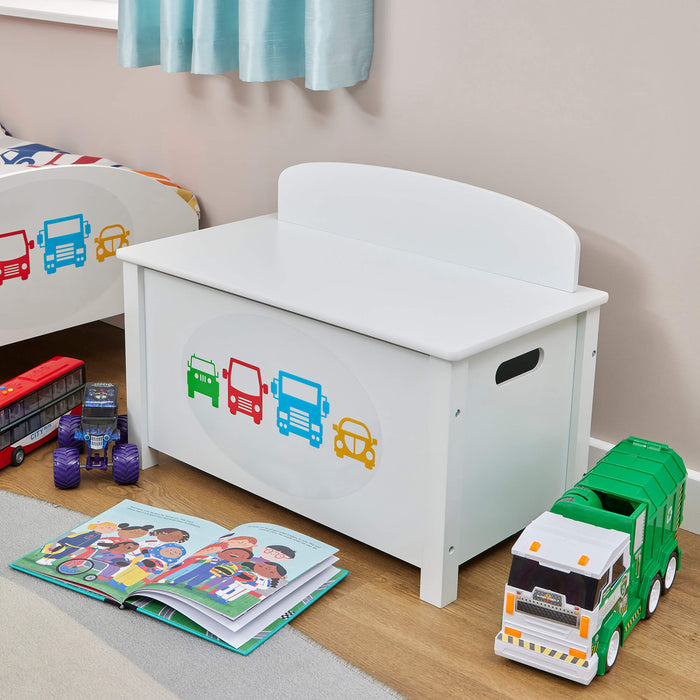 Kids Wooden Transport Toy Box