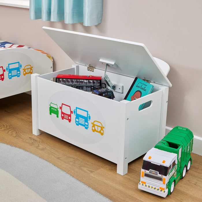 Kids Wooden Transport Toy Box