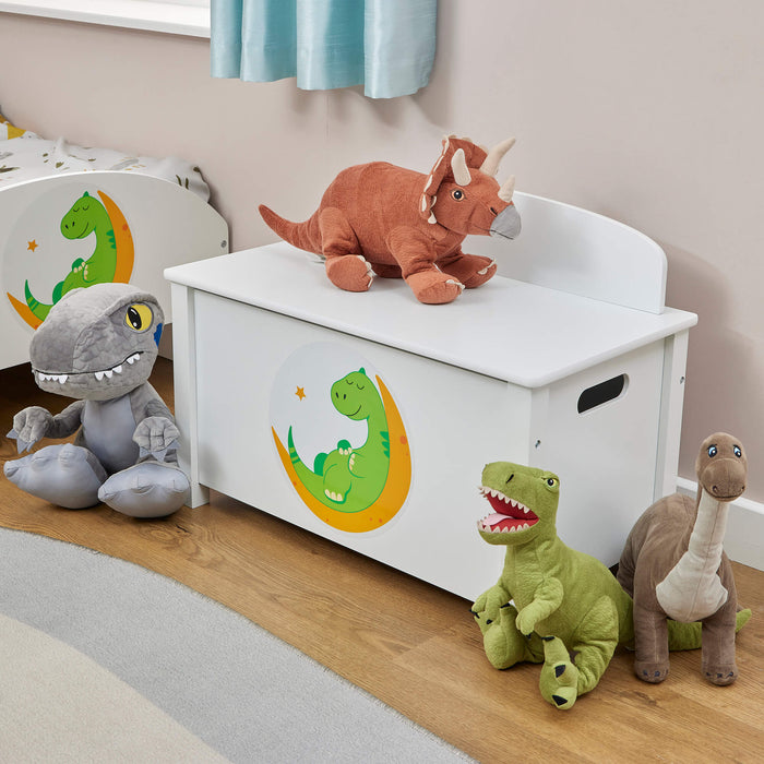 Kids Wooden Dinosaur Toy Box