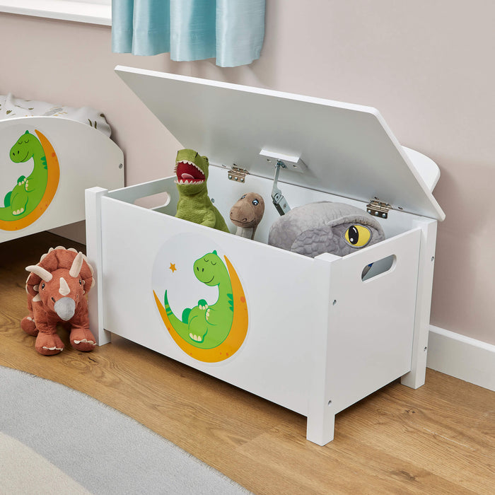 Kids Wooden Dinosaur Toy Box