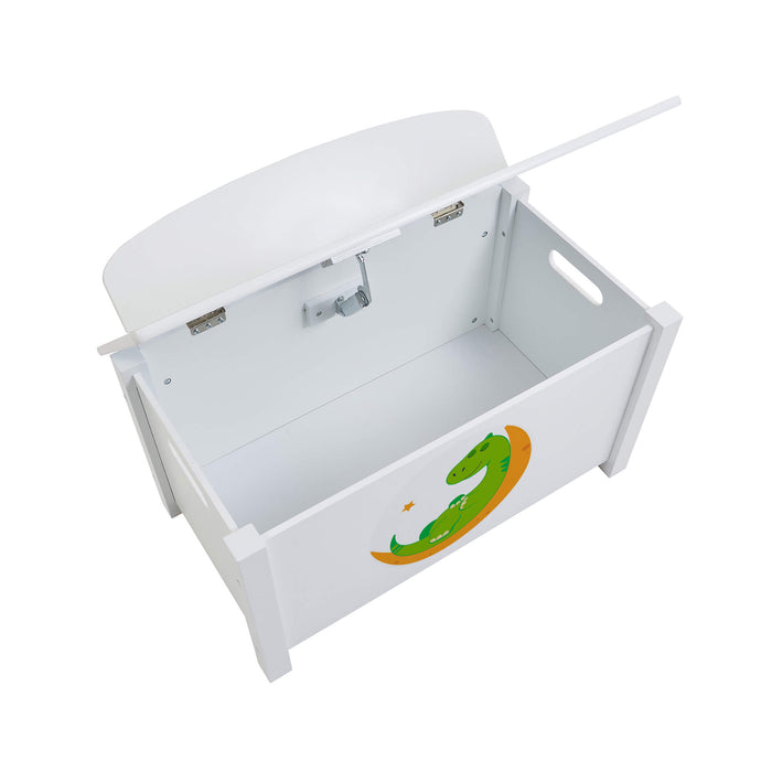 Kids Wooden Dinosaur Toy Box