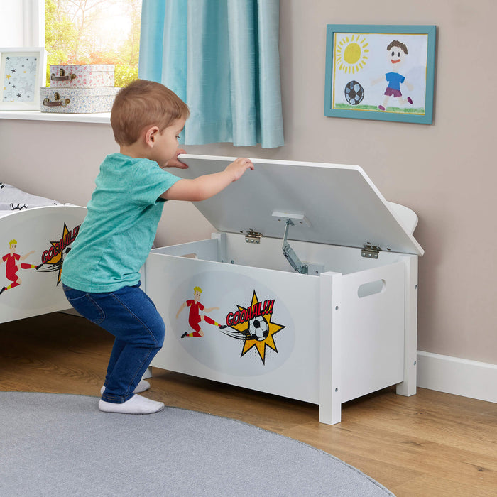 Kids Wooden Football Toy Box