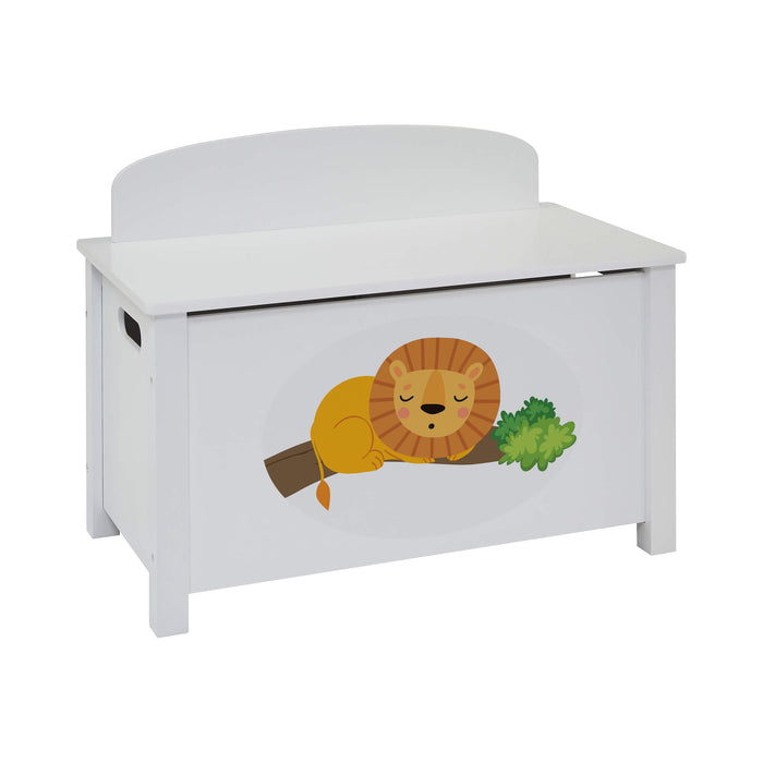 Kids Wooden Jungle Toy Box
