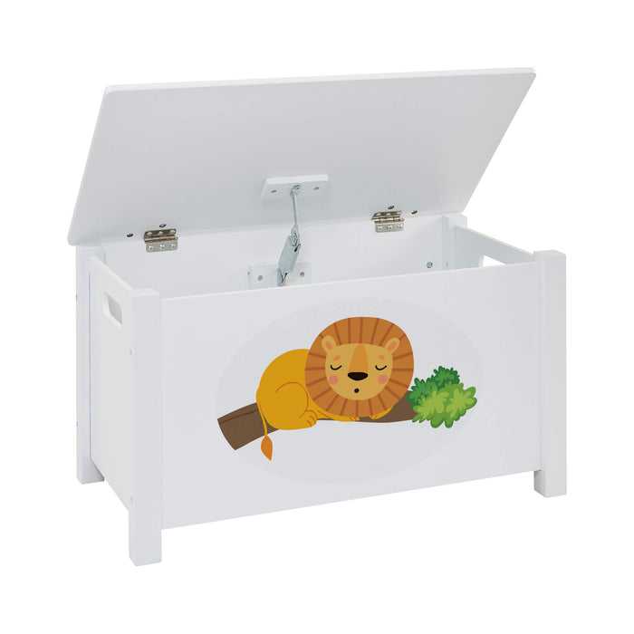 Kids Wooden Jungle Toy Box