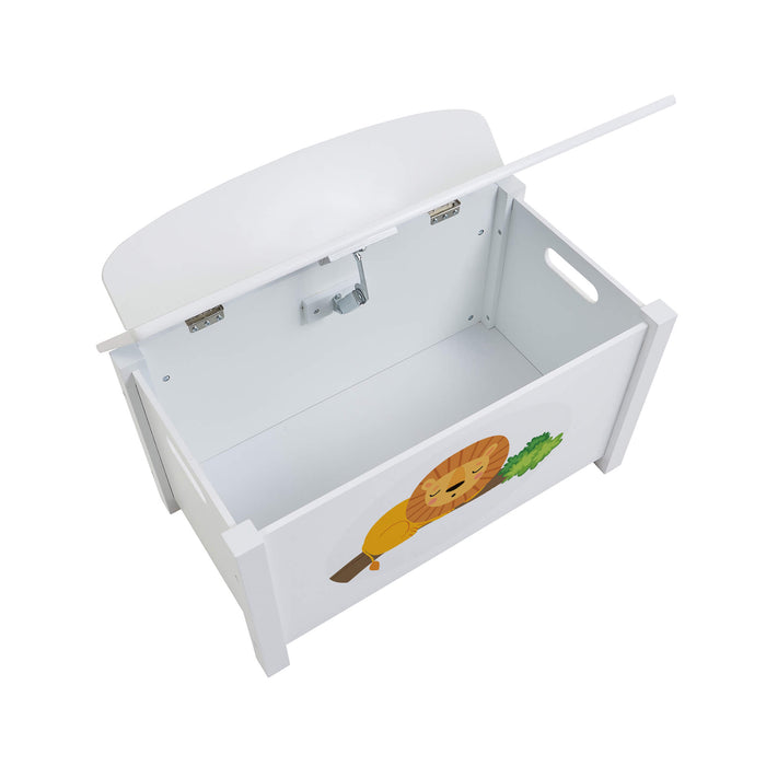 Kids Wooden Jungle Toy Box
