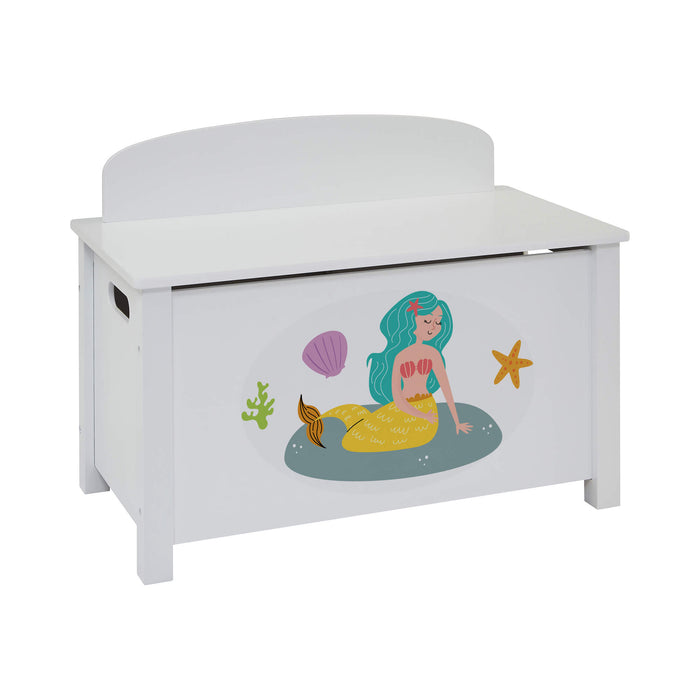 Kids Wooden Mermaid Toy Box