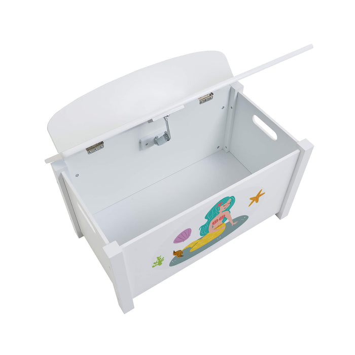 Kids Wooden Mermaid Toy Box