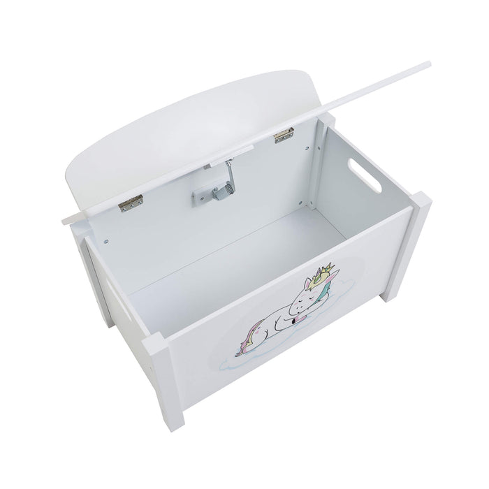 Kids Wooden Unicorn Toy Box