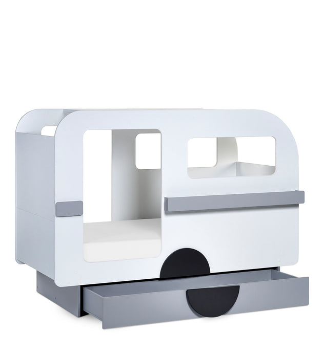 Tourer Caravan Bed - Vapor Grey And White