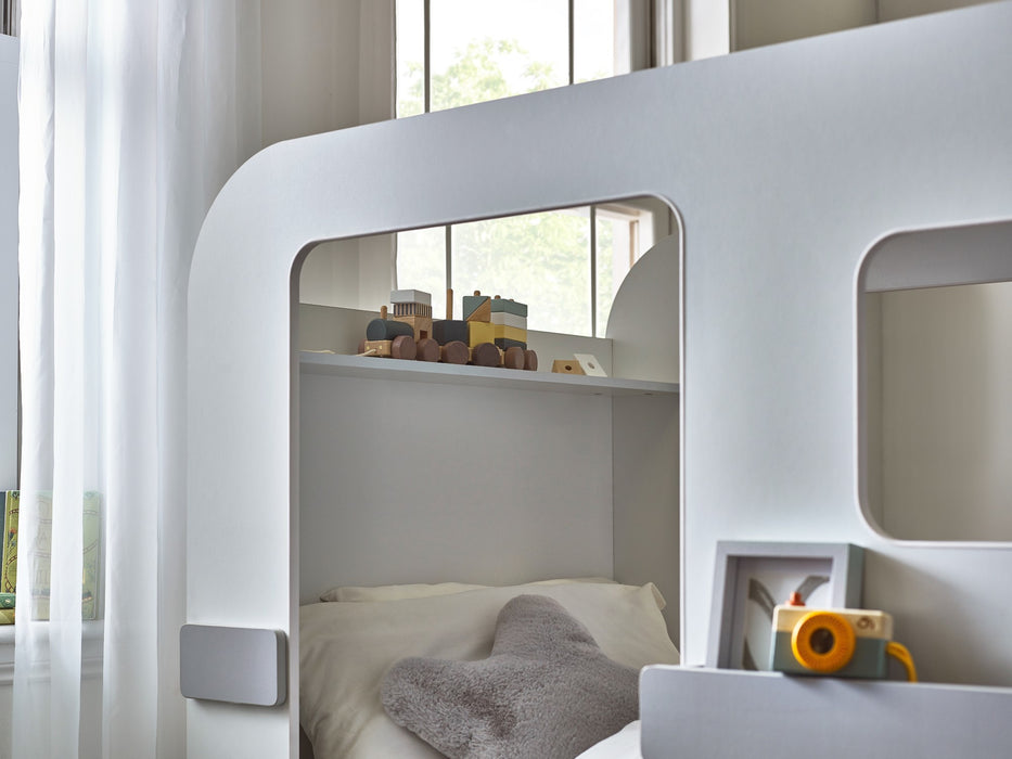 Tourer Caravan Bed - Vapor Grey And White
