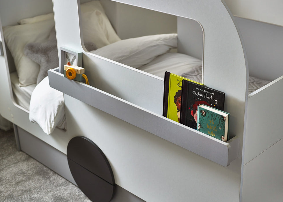 Tourer Caravan Bed - Vapor Grey And White