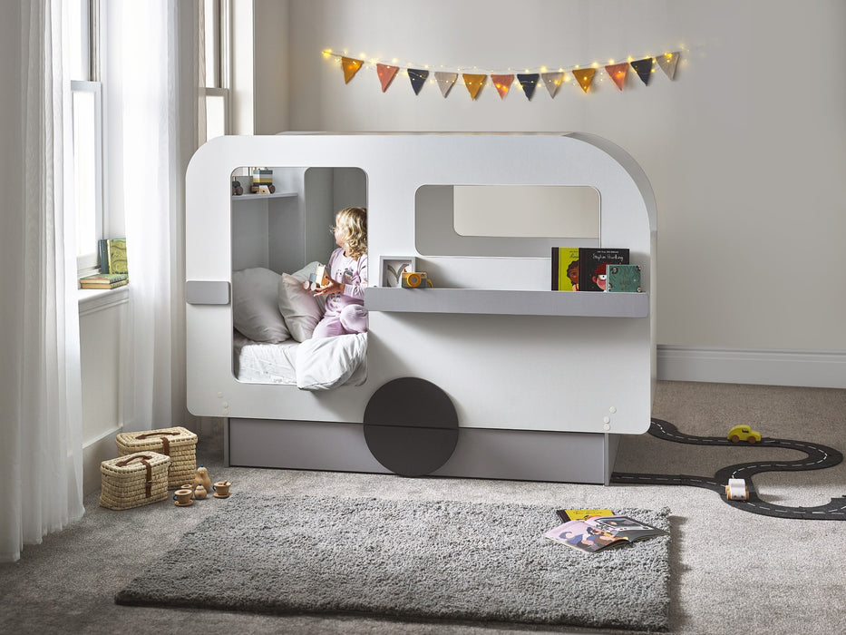 Tourer Caravan Bed - Vapor Grey And White
