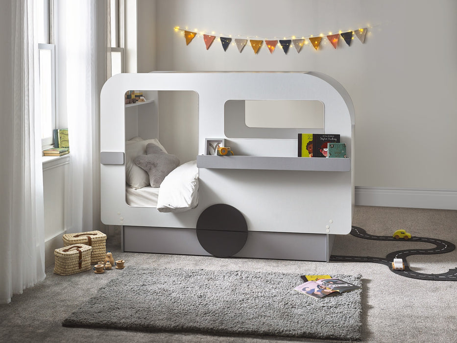 Tourer Caravan Bed - Vapor Grey And White