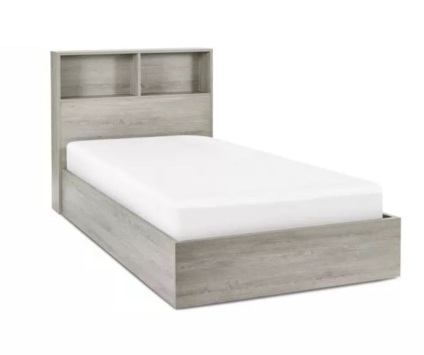 Bali Ottoman Storage 90cm Single Bed - Grey Oak